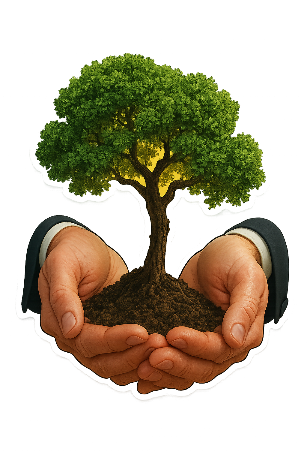 Manos con árbol